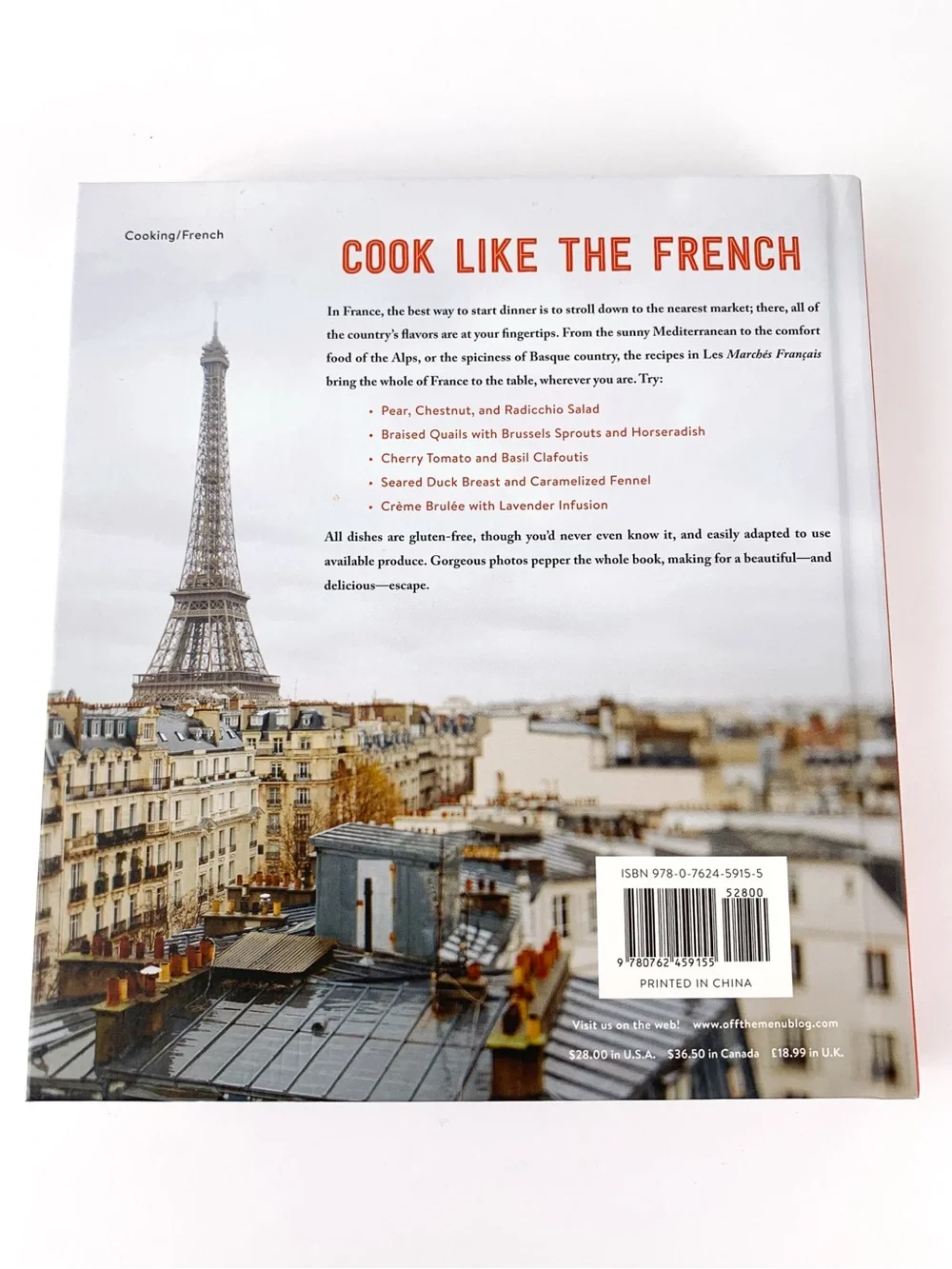 Hardback cookbook: Les Marches Francais, Four Seasons of French Dishes…